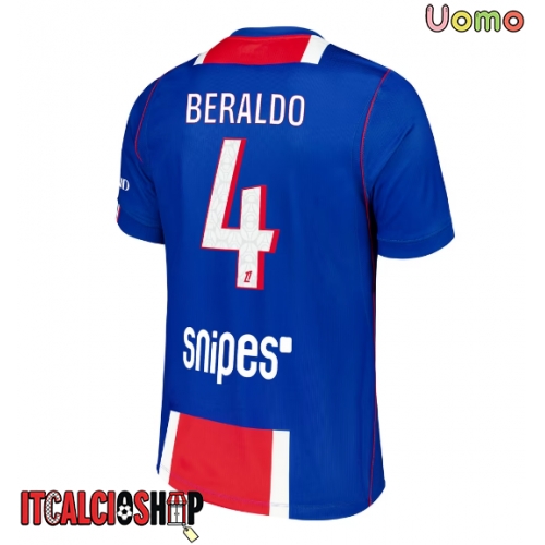 Paris Saint-Germain Lucas Beraldo #4 Prima Maglia 2026-27 Manica Corta